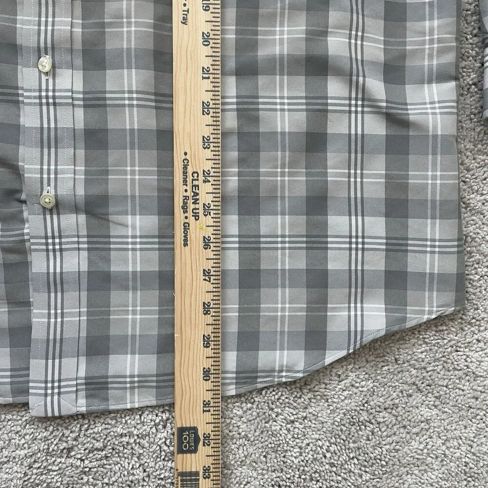 Polo Ralph Lauren Button Down Shirt Men's XL Classic Fit Performance Gray Plaid